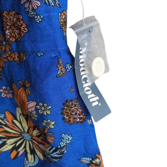 NWT ModCloth Linen Summer Camp Solstice Floral Romper |‎ Size 4 - Picture 6 of 6